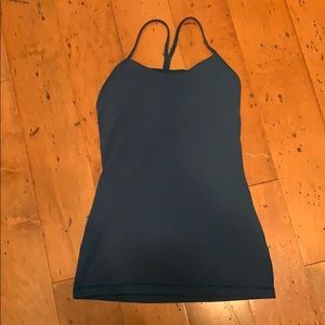 LuLu Lemon teal Power Y tank